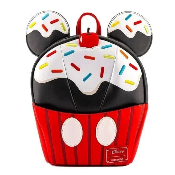 Loungefly Disney Mickey Mouse Sprinkle Cupcake‎ Mini Backpack Exclusive